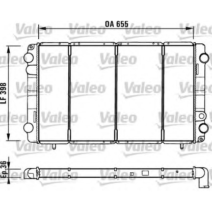 Photo Radiator, engine cooling VALEO 730944