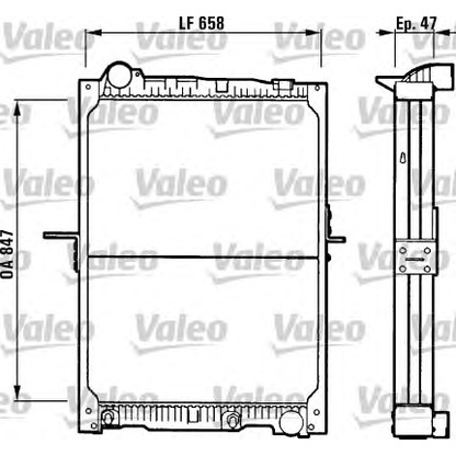 Photo Radiator, engine cooling VALEO 730966