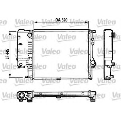 Photo Radiator, engine cooling VALEO 731125