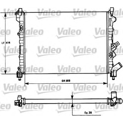 Foto Radiatore, Raffreddamento motore VALEO 731128