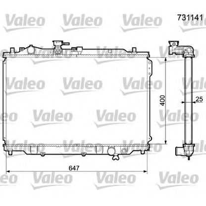 Foto Radiatore, Raffreddamento motore VALEO 731141