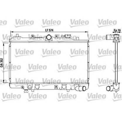 Foto Radiador, refrigeración del motor VALEO 731142