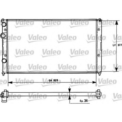 Foto Radiador, refrigeración del motor VALEO 731267