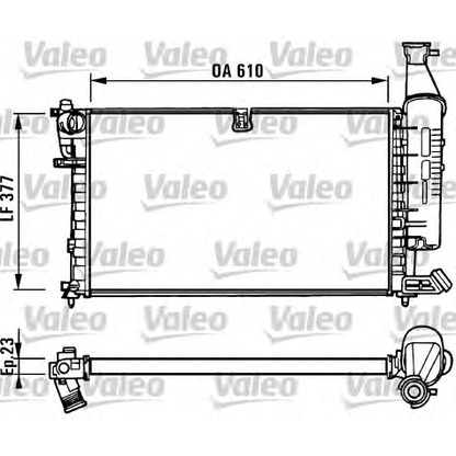 Photo Radiator, engine cooling VALEO 731296