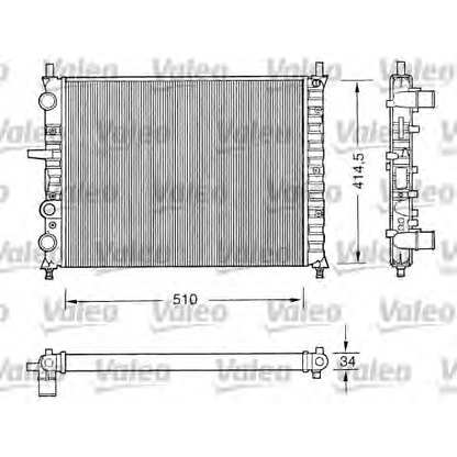 Photo Radiator, engine cooling VALEO 731303