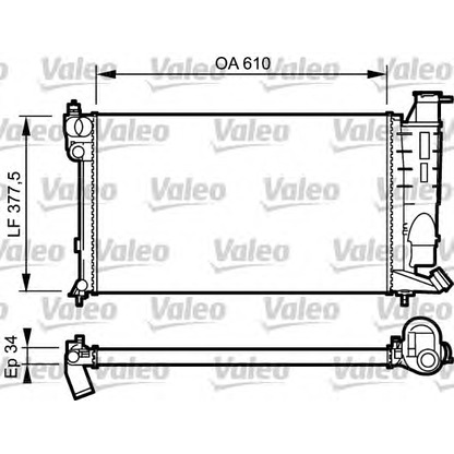 Foto Radiatore, Raffreddamento motore VALEO 731389