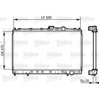 Photo Radiator, engine cooling VALEO 731451