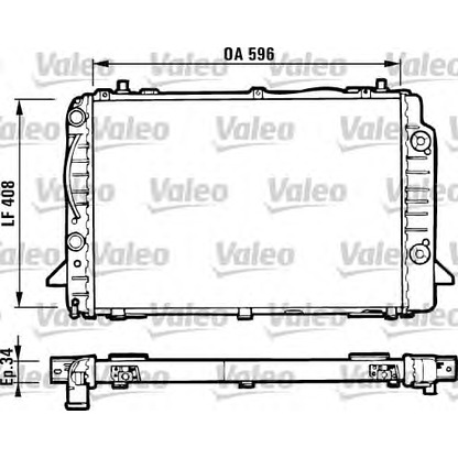 Foto Radiador, refrigeración del motor VALEO 731504