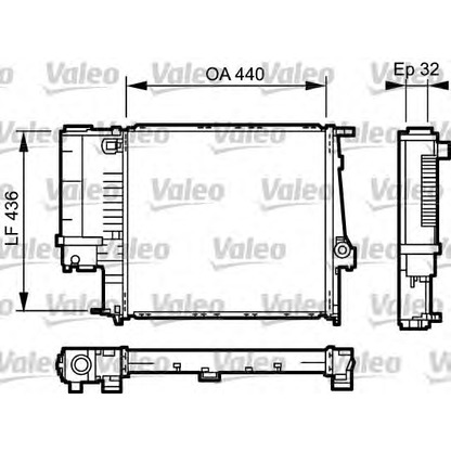 Foto Radiador, refrigeración del motor VALEO 731511