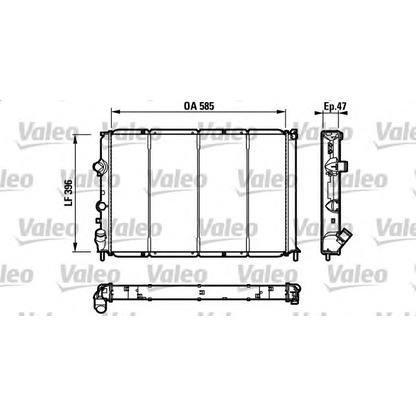 Foto Radiador, refrigeración del motor VALEO 731538