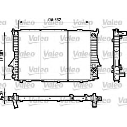 Foto Radiador, refrigeración del motor VALEO 731549