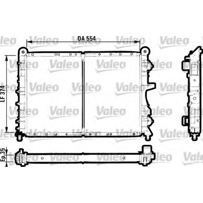 Foto Radiatore, Raffreddamento motore VALEO 731589