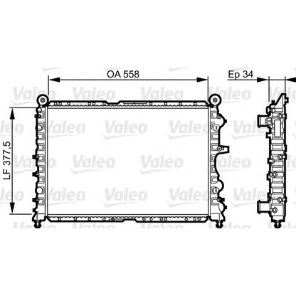 Foto Radiatore, Raffreddamento motore VALEO 731592