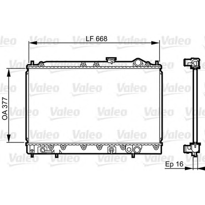 Foto Radiador, refrigeración del motor VALEO 731642