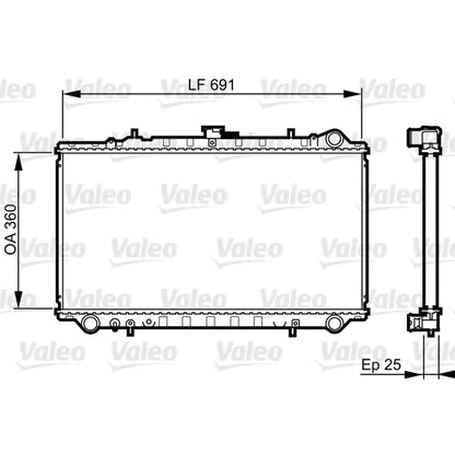 Photo Radiator, engine cooling VALEO 731674