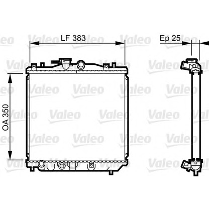 Photo Radiator, engine cooling VALEO 731677