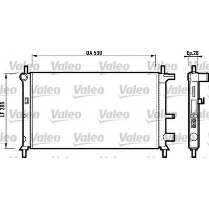 Foto Radiador, refrigeración del motor VALEO 731735