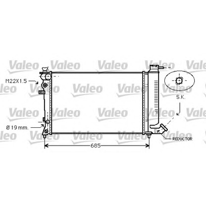 Photo Radiator, engine cooling VALEO 731754