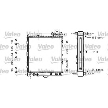 Photo Radiator, engine cooling VALEO 731760