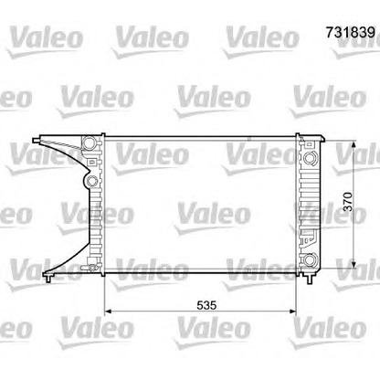 Foto Radiatore, Raffreddamento motore VALEO 731839