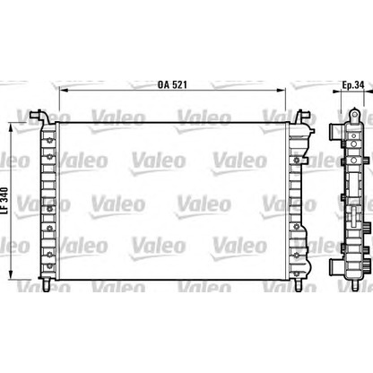 Photo Radiateur, refroidissement du moteur VALEO 732007