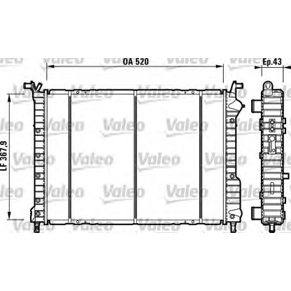 Photo Radiator, engine cooling VALEO 732147