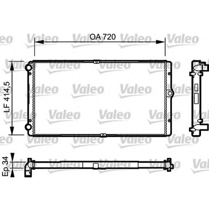 Photo Radiator, engine cooling VALEO 732177