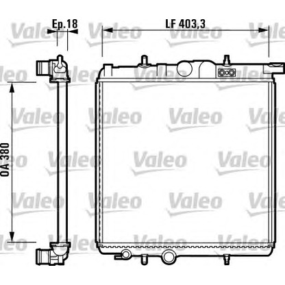 Foto Radiador, refrigeración del motor VALEO 732305