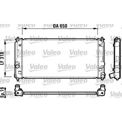 Photo Radiator, engine cooling VALEO 732413