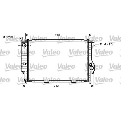 Foto Radiador, refrigeración del motor VALEO 732468