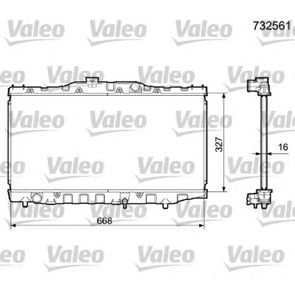 Foto Radiatore, Raffreddamento motore VALEO 732561