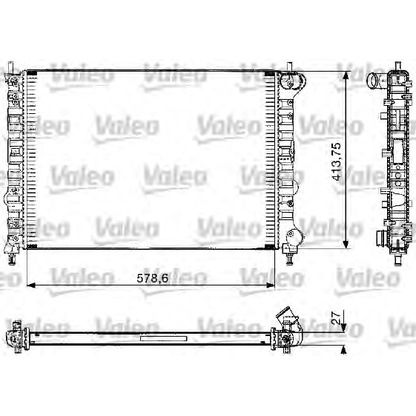 Foto Radiatore, Raffreddamento motore VALEO 732582