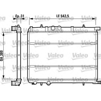 Photo Radiator, engine cooling VALEO 732619