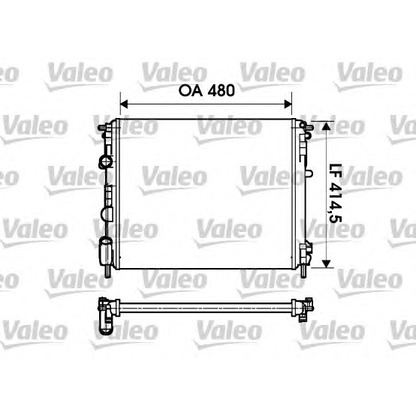 Foto Radiador, refrigeración del motor VALEO 732621