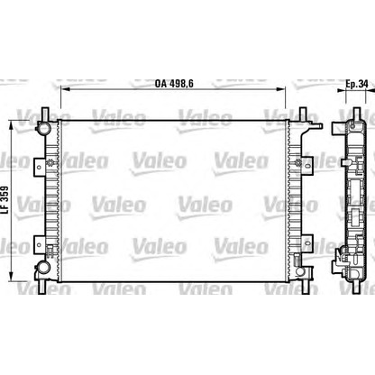 Foto Radiatore, Raffreddamento motore VALEO 732624