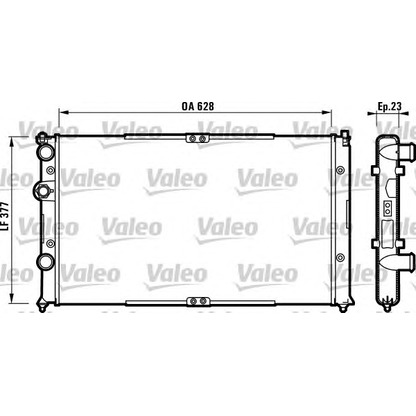 Foto Radiador, refrigeración del motor VALEO 732710