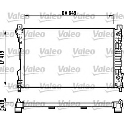 Foto Radiador, refrigeración del motor VALEO 732739