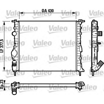 Foto Radiador, refrigeración del motor VALEO 732765