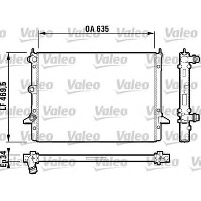 Photo Radiator, engine cooling VALEO 732786