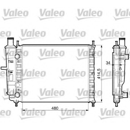 Foto Radiatore, Raffreddamento motore VALEO 732788