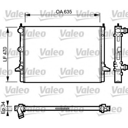 Foto Radiatore, Raffreddamento motore VALEO 732791