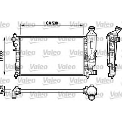 Photo Radiateur, refroidissement du moteur VALEO 732794