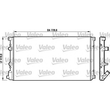 Foto Radiador, refrigeración del motor VALEO 732798