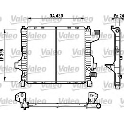 Foto Radiador, refrigeración del motor VALEO 732818