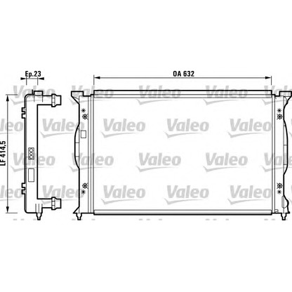 Photo Radiator, engine cooling VALEO 732839