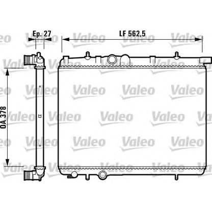 Foto Radiador, refrigeración del motor VALEO 732841