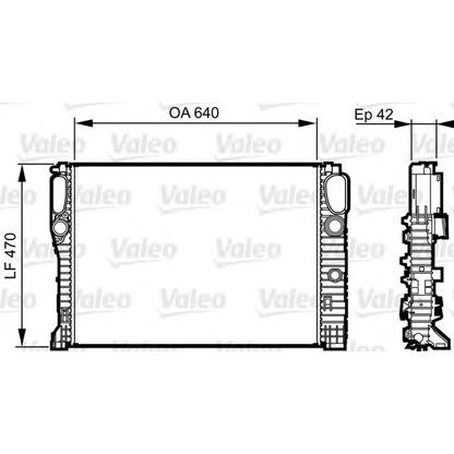 Foto Radiador, refrigeración del motor VALEO 732855