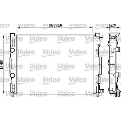 Foto Radiatore, Raffreddamento motore VALEO 732871