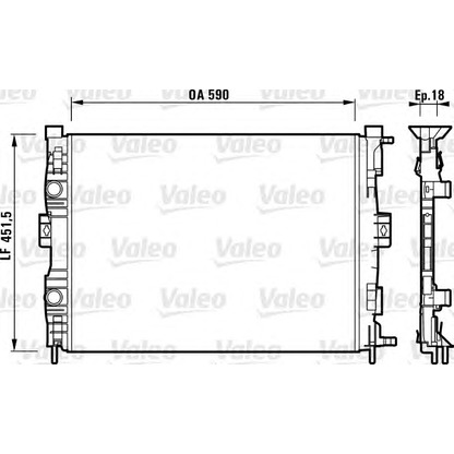 Foto Radiatore, Raffreddamento motore VALEO 732873