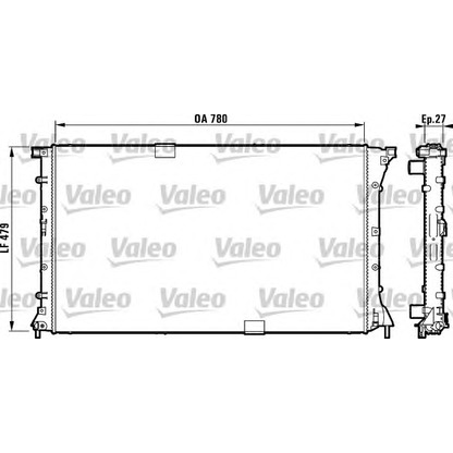 Фото Радиатор, охлаждение двигателя VALEO 732911